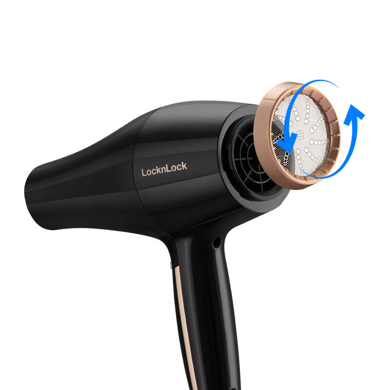 Máy Sấy Tóc Locknlock Perfect Care Hair Dryer 220 - 240V, 50Hz, 2000 - 2300W - Màu Đen - B80014600, , large image number null